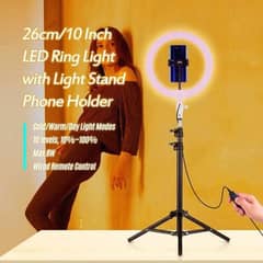 26cm ring light for tiktok with 7 feet stand, Lavalier Mic free