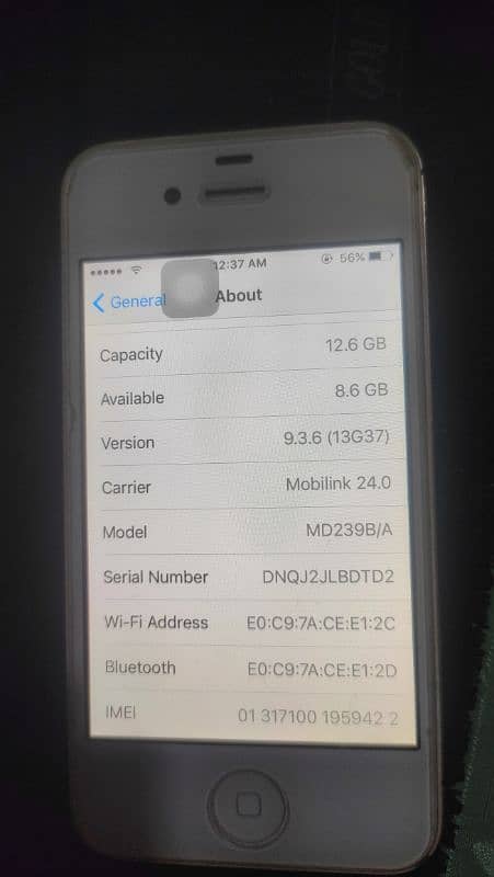 Apple iphone 4S PTA Approved 16 gb 2