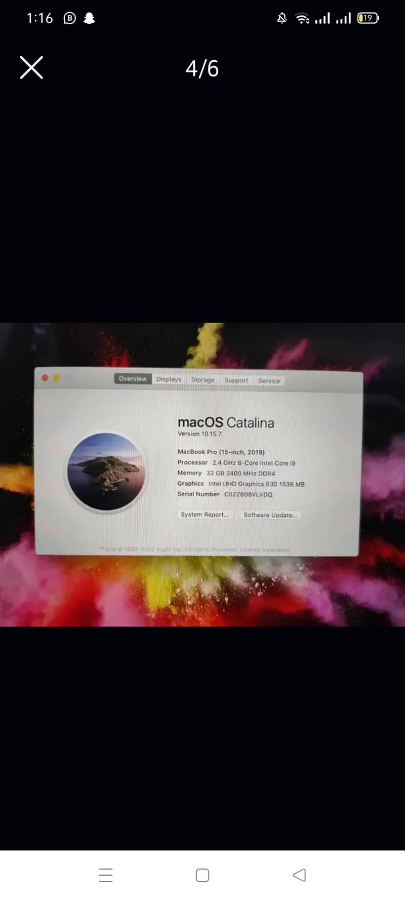 MacBook Pro 2019 Corei9 5