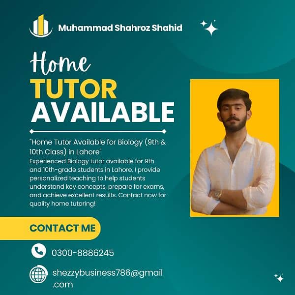 Home tutor available for 9th and 10th class 0