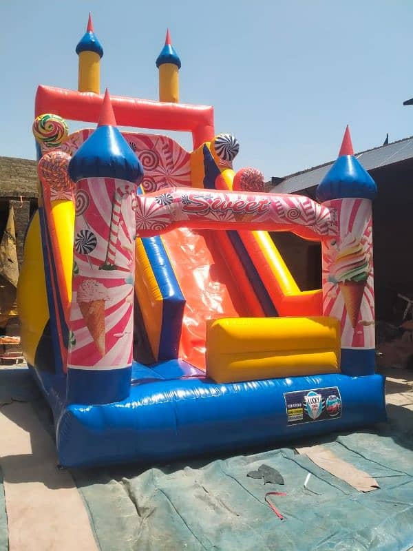 jumping castle / token rides/ kiddi rides  / jhuly / swings 8