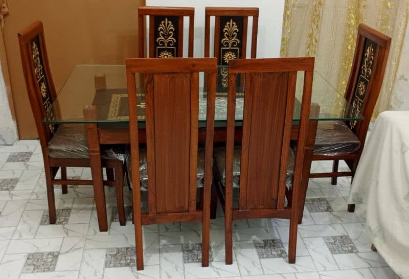 New Stylish 6 Chairs Set of Lacker Dinning Table 6