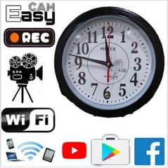 Wifi Wall Clock Camera For Home +Office With Look Cam Application  4k