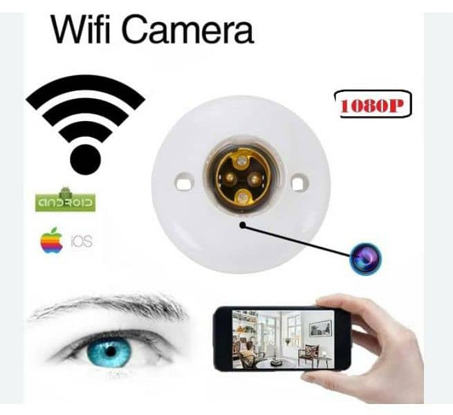 CAMERA Full HD Wifi 1080P Bulb Holder Camera Mini Security Camera wit 0