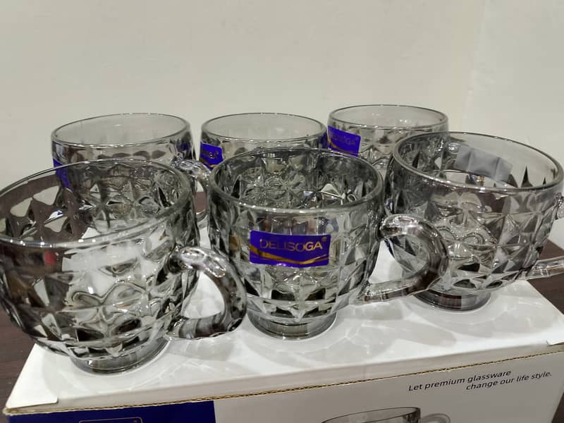 Glass Mug Set | DELISOGA Premium Crystal Mug set 0