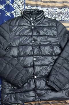 black puffer jacket . .