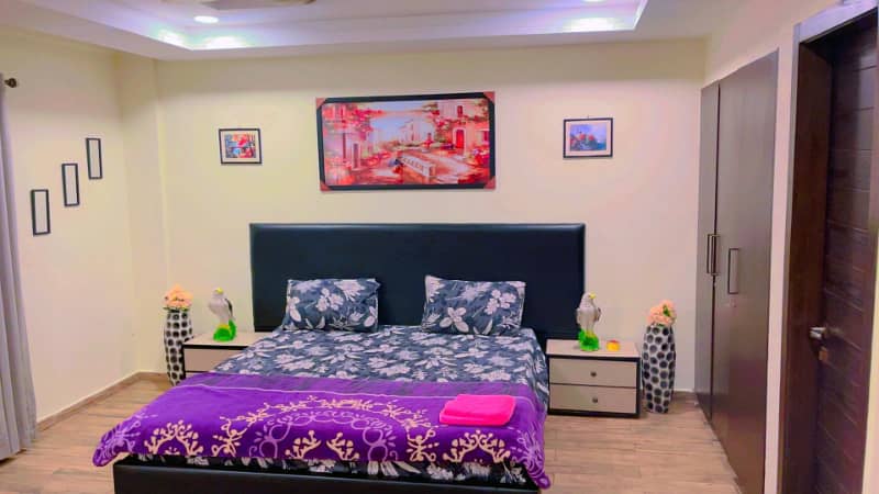 One bed full furnished flat for rent in hights 1 bahria town Rawalpindi 1