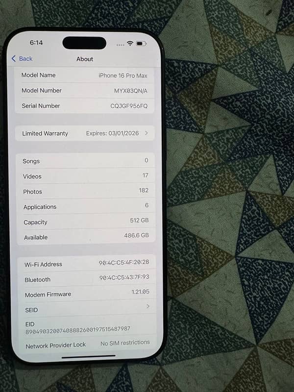 iPhone 16 pro max 512gb 3