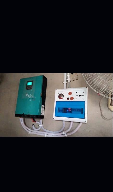 5kw Tesla T-Solar hybrid inverter no any fault installed & working. . . 1