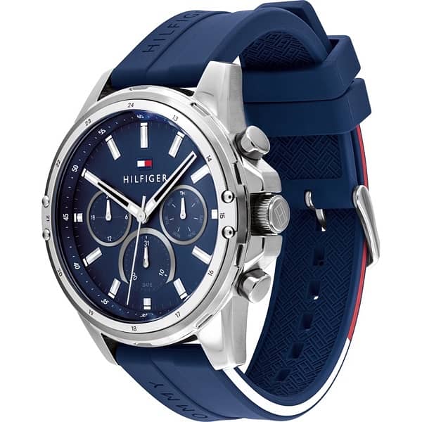 Tommy Hilfiger Men’s Quartz Silicone Strap Blue Dial Watch 1791791 1