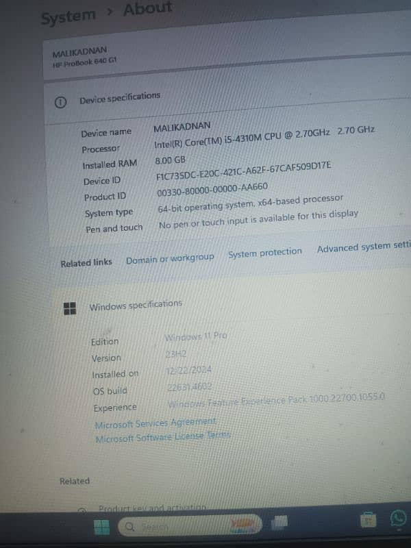 System Specifications of HP ProBook 640 G1 2