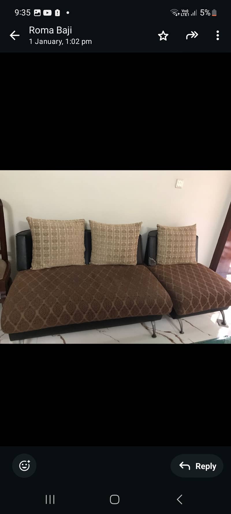 Used seven seater sofa set 1