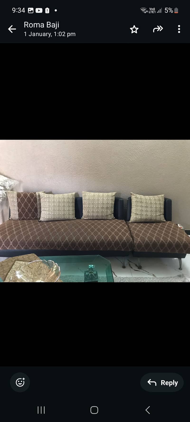 Used seven seater sofa set 2