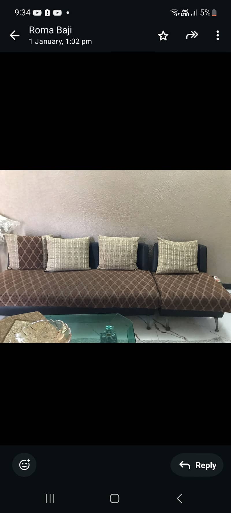 Used seven seater sofa set 3