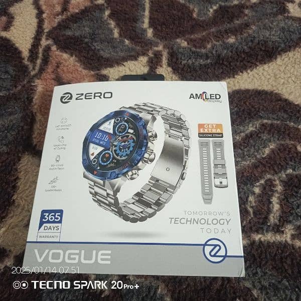 zero vogue watch for sale 2 months used 0