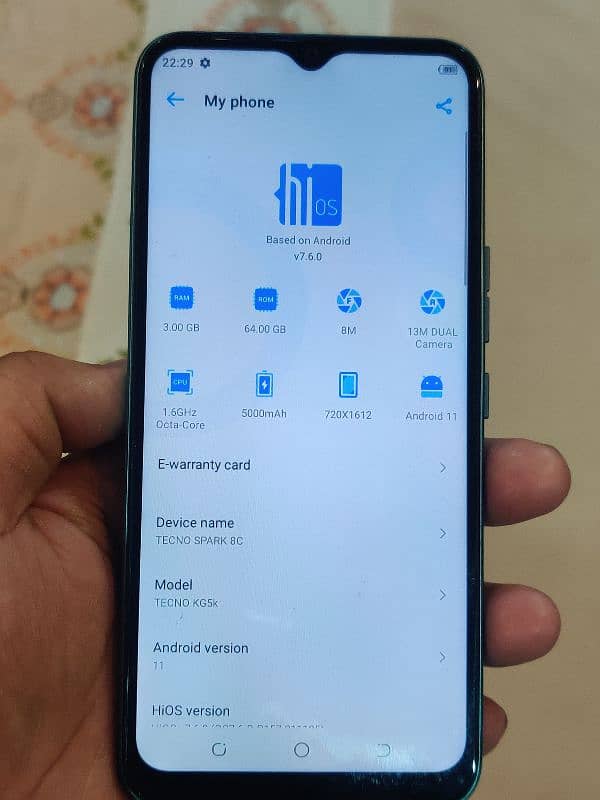 Tecno spark8c 3/64 duel sim oficial pta aproved only set sealed all ok 6