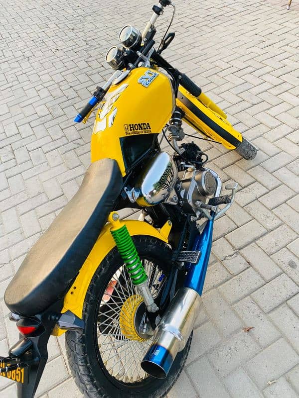 modify Honda Bike yellow 6