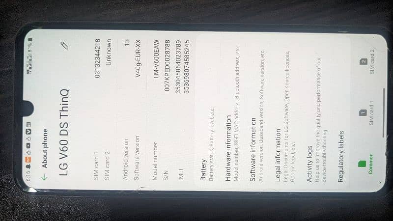 LG V60 ThinQ - Excellent Condition, PTA Approved (Dual SIM Active) 6