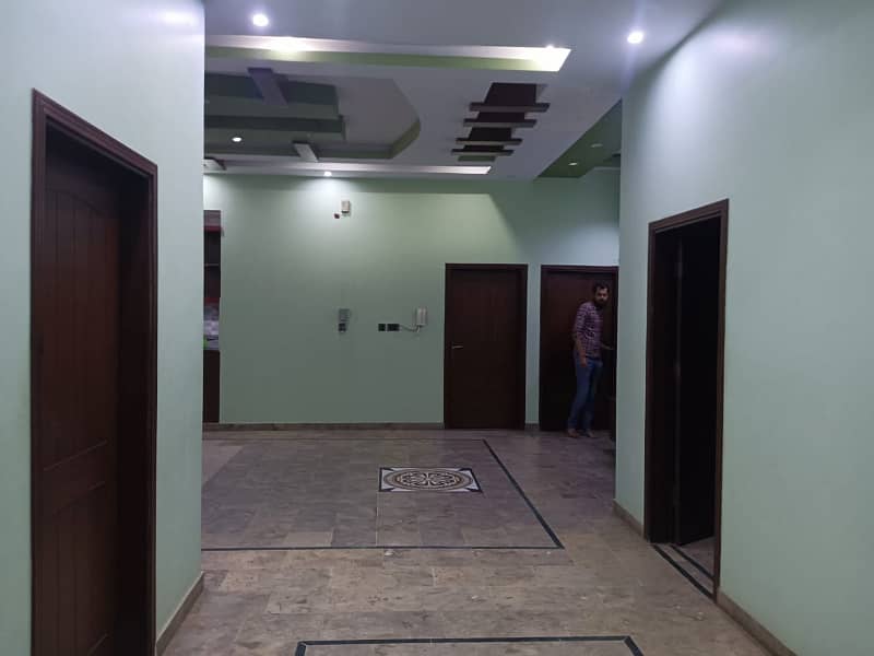 three bed dd portion with roof for rent in johar 2