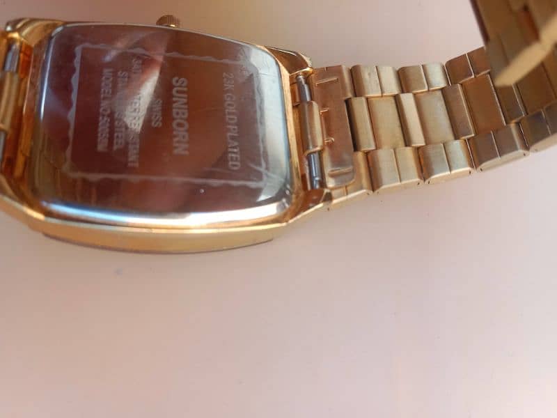 Sunborn Swiss Luxury Watch - 23k Gold Plated with Sapphire Crystals 1