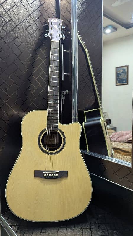 Berline Acoustic guitar, 41 inches full size with bag 0