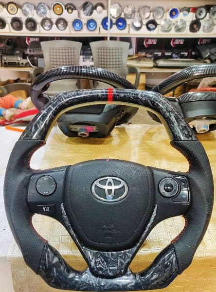 Multimedia steering wheel installation, Speakers, Android panel 11