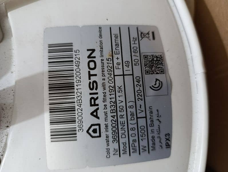 Ariston (Italy) Electric Water Heating Geyser Glass-Lined -  Imported 7