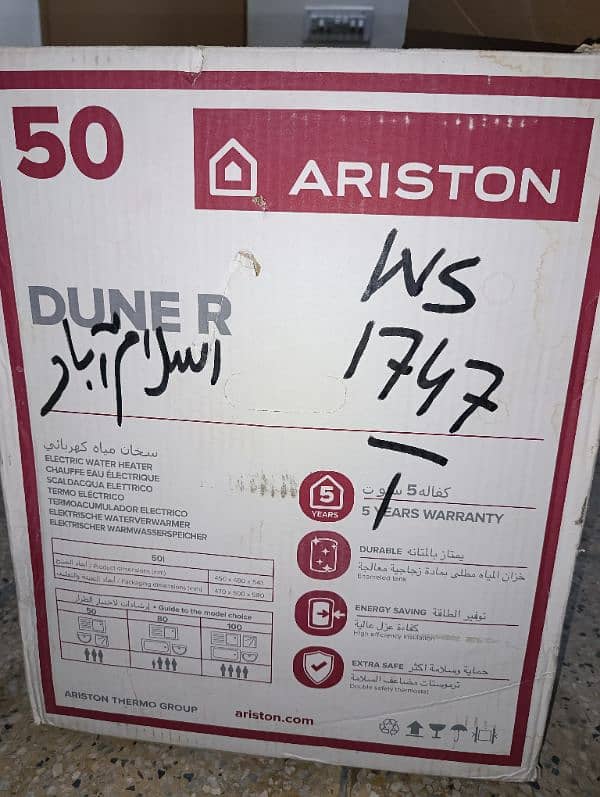 Ariston (Italy) Electric Water Heating Geyser Glass-Lined -  Imported 8