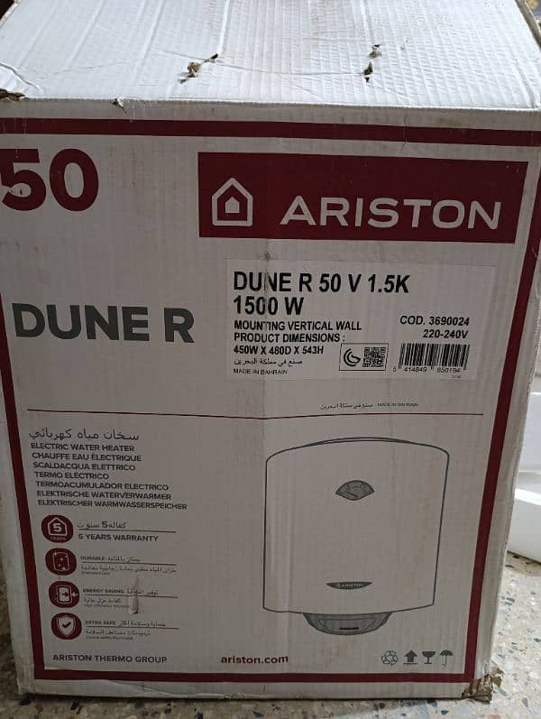 Ariston (Italy) Electric Water Heating Geyser Glass-Lined -  Imported 10