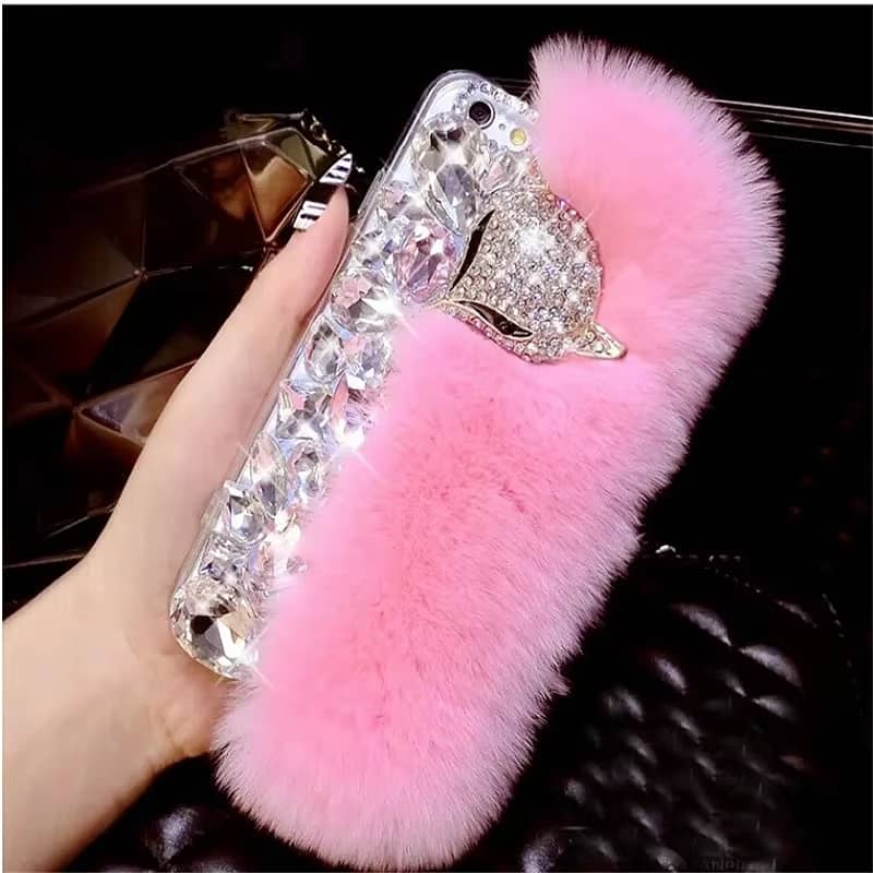 Top On Sale Product Recommendations! Warm Fluffy Rabbit Fur Bling Dia 1