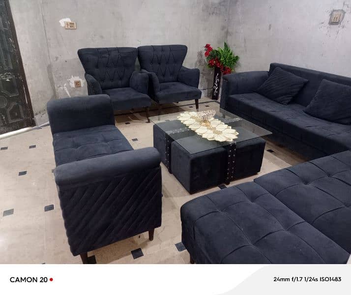 L shape sofa set 15 seats with dewan 1