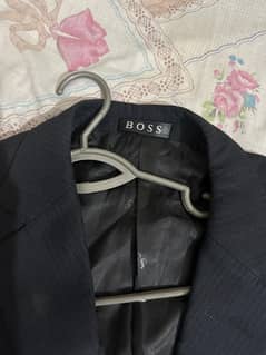 boss brand navy blue clr pent coat