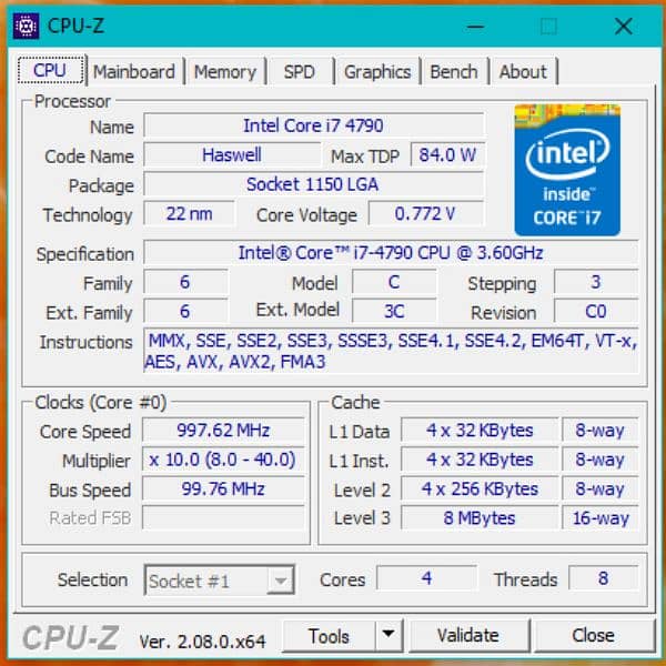 intel core i7 4th gen 4790 4