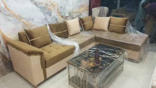 L shape sofa set / 5 seater sofa set / wooden sofa set / luxury sofa