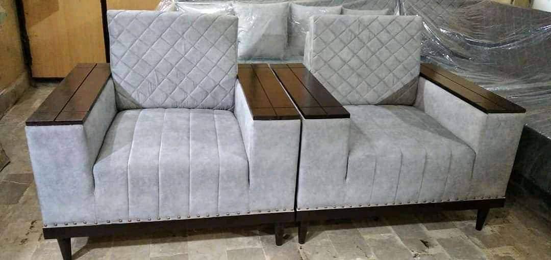 L shape sofa set / 5 seater sofa set / wooden sofa set / luxury sofa 4