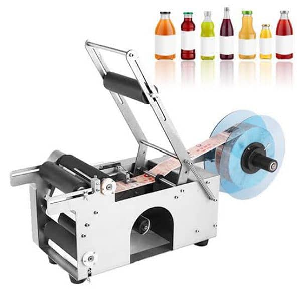 Semi Automatic Labeling Machine Mt 50 for Labeling On Round Bottle 0