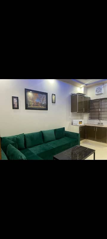 1 bed living fully furnished flat for rent near emporium mall and expo center block H3 5