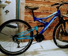 bicycle impoted full size 26 inch brand new 5 month used Duble shocka