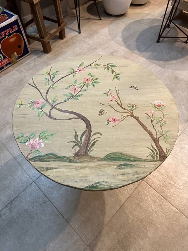 Hand painted tables and trays 4