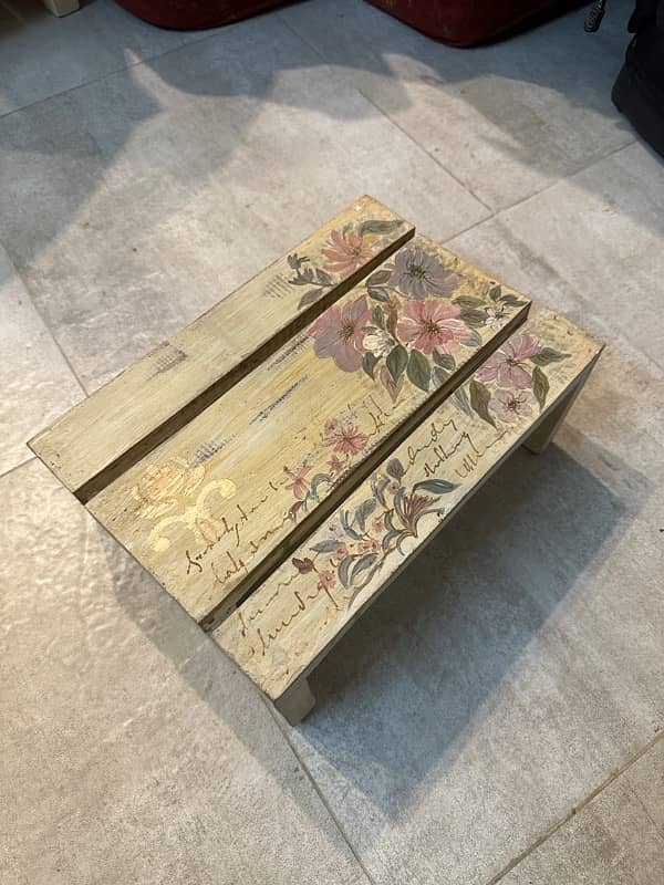 Hand painted tables and trays 7