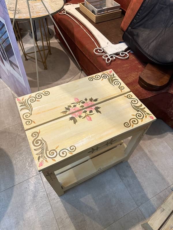 Hand painted tables and trays 14