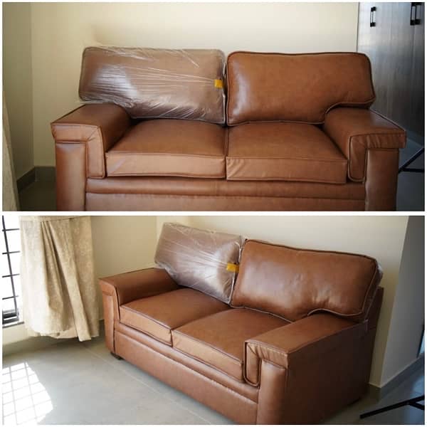 Leather Sofa and Jute sofa 3