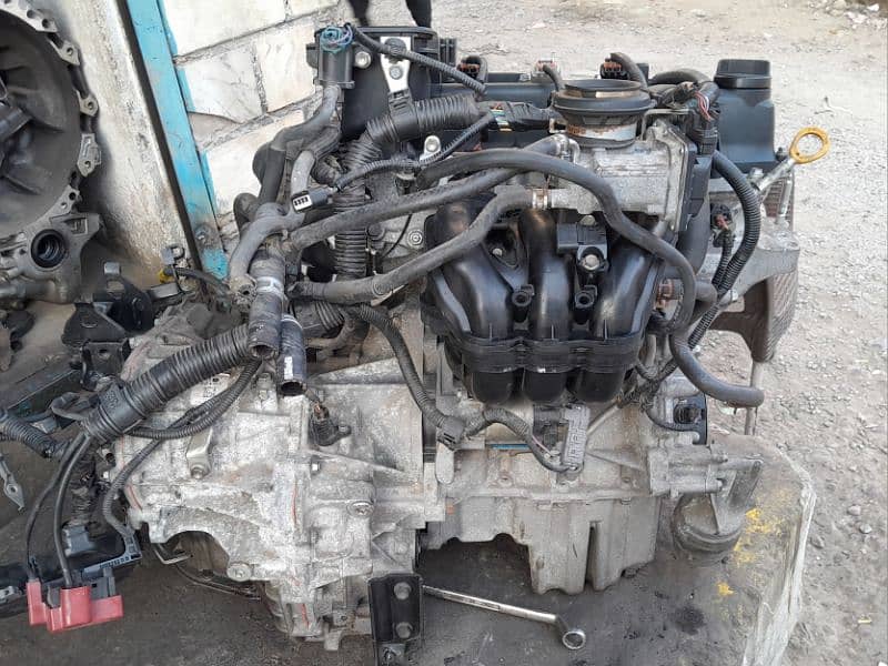 Toyota Vitz 1kr complete engine with CVT transmission. 2