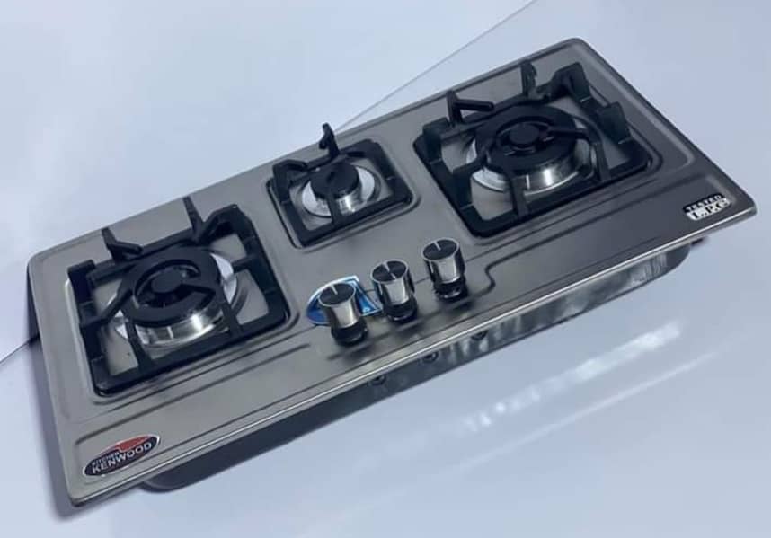 Kitchen Glass & Steel Hob Auto Ignition (Japanese Technology) Imported 2