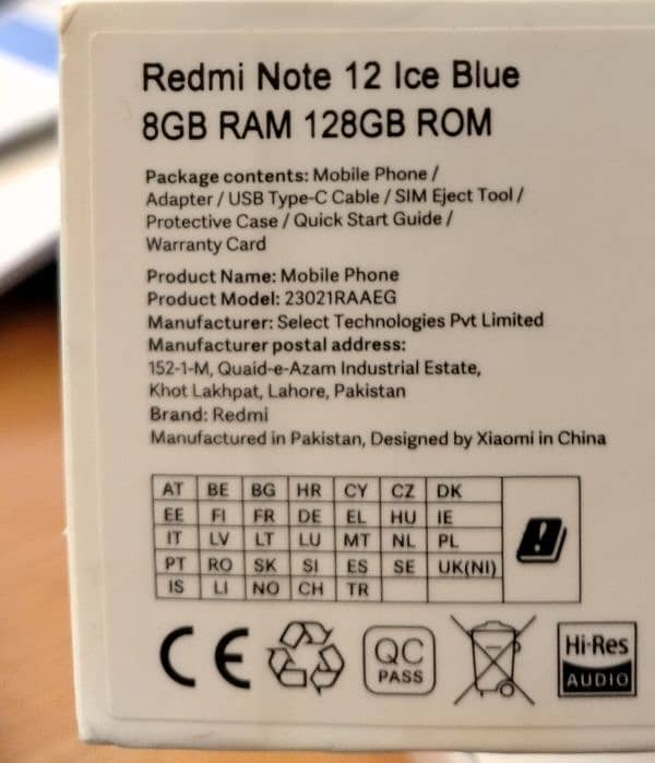 Redmi Note 12 (8GB+128GB) for Sale 1