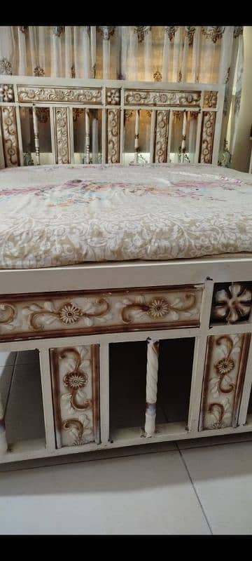 Iron Bed with 1 Storage Side Table 4