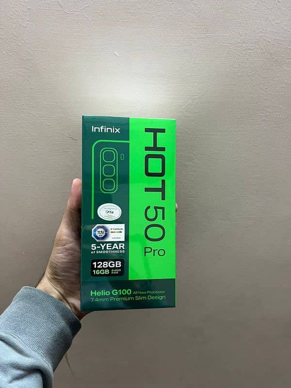 infinix Hot 50 pro Box pack 0