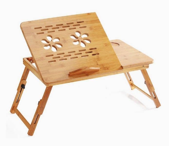 wooden laptop Table compatible adjustable 5