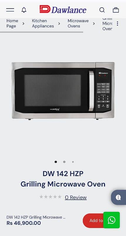 Brand new microwave oven- DW 142 HZP 0