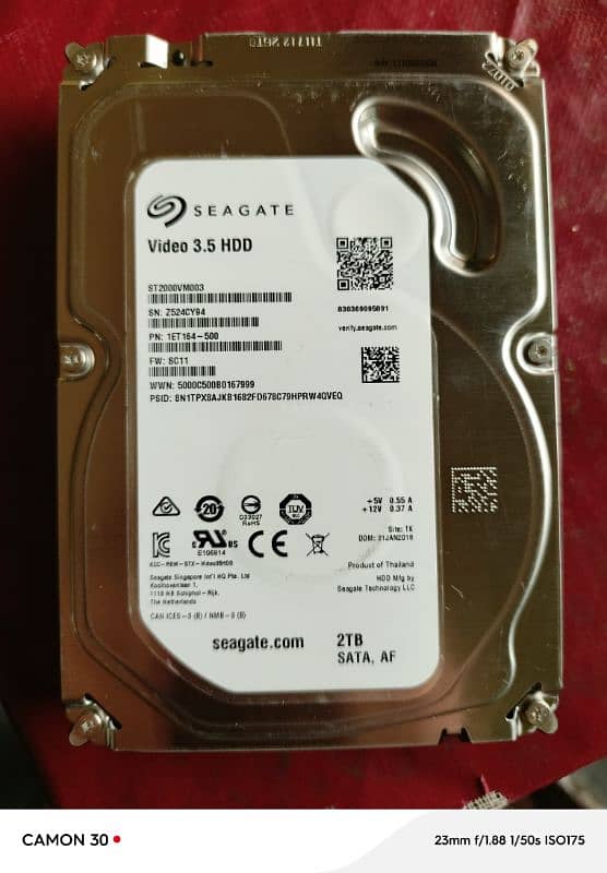 Seagate HDD 2TB Hard Drive 0